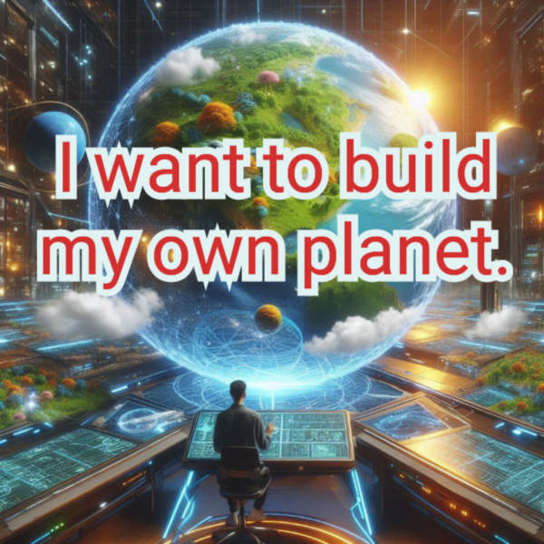 I want to build my own planet.