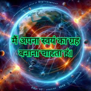 मैं अपना स्वयं का ग्रह बनाना चाहता हूं।